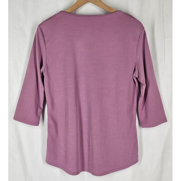 SEGMENTS ESSENTIALS WOMEN'S PINK WOVEN V-NECK CASUAL BLOUSE TOP SIZE MEDIUM - Picture 2 of 7